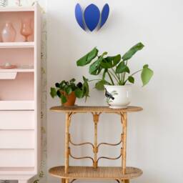 Royal Blue Flower Wall Lamp - thumbnail 2