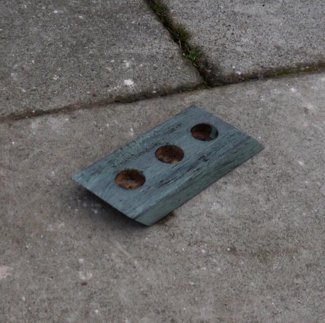 Reclaimed Oak Candle Holder, Tea Light Holder Green - image 1