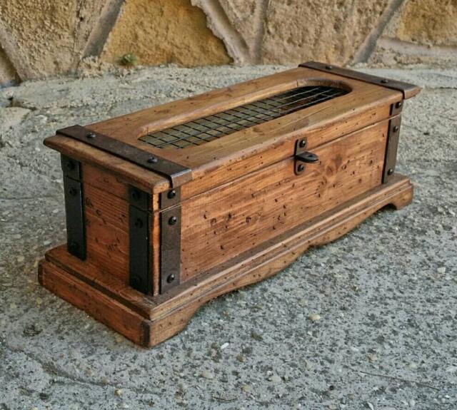 Wooden Box Reclaimed Wood Antiqued Rustic Wine Gift For Lovers - image 1