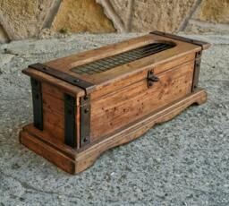 Wooden Box Reclaimed Wood Antiqued Rustic Wine Gift For Lovers