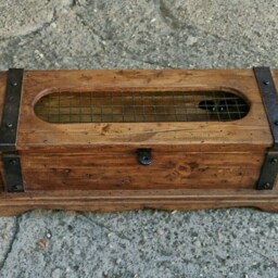 Wooden Box Reclaimed Wood Antiqued Rustic Wine Gift For Lovers - thumbnail 3