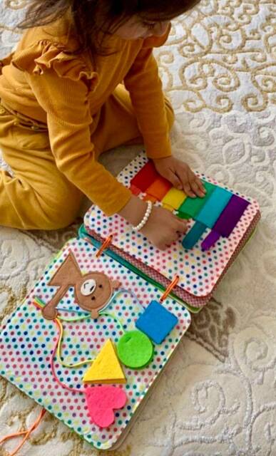 Quiet Book Toddler, Busy Book, Felt Montessori Activity Sensory Kids-Baby Soft Toy, Toddler 1 Year Old, Busy Board - image 1