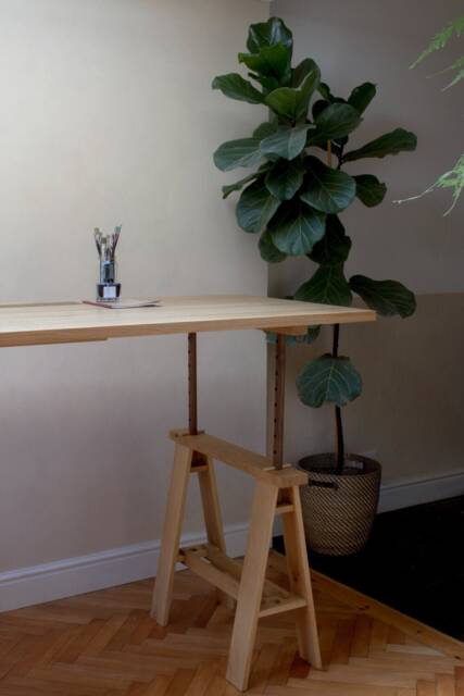 Konk ??? Lohi Adjustable Desk Bespoke Sizes Available Modern Oak & Walnut Office Standing Desk, Computer & Writing Table - image 1