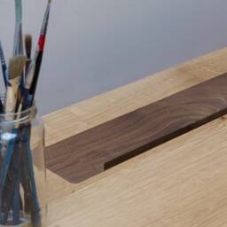 Konk ??? Lohi Adjustable Desk Bespoke Sizes Available Modern Oak & Walnut Office Standing Desk, Computer & Writing Table - thumbnail 4