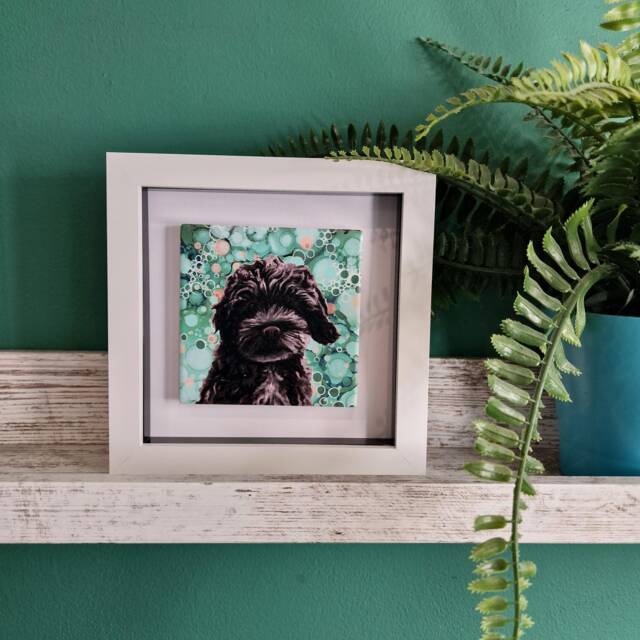Cockerpoo Dog Ceramic Wall Art Mini Framed Picture - image 1