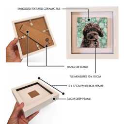 Cockerpoo Dog Ceramic Wall Art Mini Framed Picture - thumbnail 2