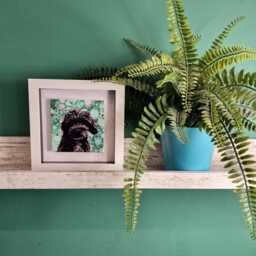Cockerpoo Dog Ceramic Wall Art Mini Framed Picture - thumbnail 3