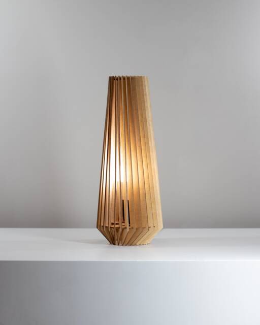 Pine Wood Table Lamp/Modern Shade Housewarming Gift /Christmas Gift Wedding Graduation - image 1