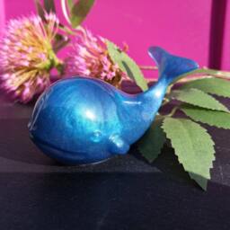 Whale Ornament, Beautiful Desk Buddy, Sealife Statue, Alternative Home Decor, Unusual Gift, Bathroom Decoration, Marine Figurine - thumbnail 3