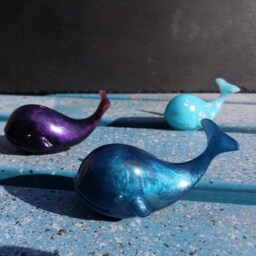 Whale Ornament, Beautiful Desk Buddy, Sealife Statue, Alternative Home Decor, Unusual Gift, Bathroom Decoration, Marine Figurine - thumbnail 2
