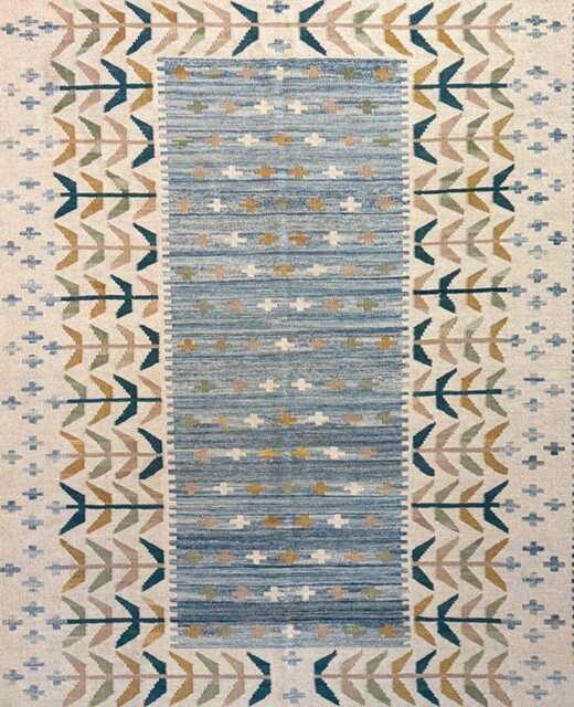 Handmade Swedish Kilim Rug Custom Scandinavian Wool Rug, Boho Minimalist Decor Bedroom Carpet - image 1