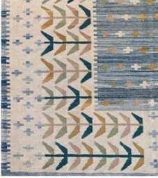 Handmade Swedish Kilim Rug Custom Scandinavian Wool Rug, Boho Minimalist Decor Bedroom Carpet - thumbnail 2