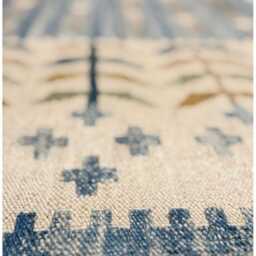Handmade Swedish Kilim Rug Custom Scandinavian Wool Rug, Boho Minimalist Decor Bedroom Carpet - thumbnail 3
