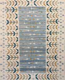 Handmade Swedish Kilim Rug Custom Scandinavian Wool Rug, Boho Minimalist Decor Bedroom Carpet - thumbnail 1