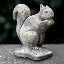 Large Squirrel With Nut Statue Concrete Sculpture Cement Animal Decoration Stone Wildlife Ornament Front Door Figurine Lover Gift - thumbnail 2
