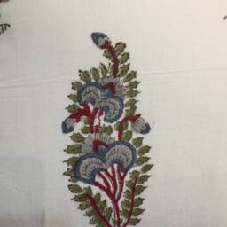 Handmade Block Print Cotton Cushion Cover Reversible Floral Design - thumbnail 3