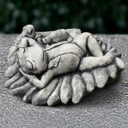 Sleeping Frog Statue Concrete Sculpture Stone Animal Figurine Garden Relaxing Ornament Frog Lover Gift Handmade Yard Art - thumbnail 2