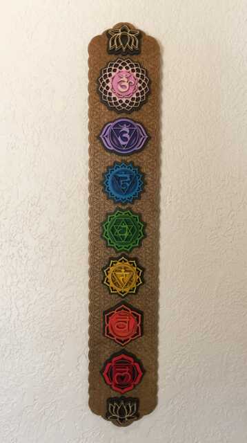 Chakra Wall Art, Flower Of Life, Wooden Hanging, Decoration, Decor, Kundalini Yoga - image 1