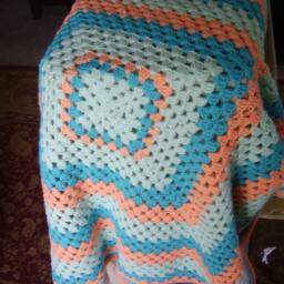 Handmade Crocheted Baby Blanket - thumbnail 2