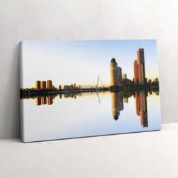 A City On The River Canvas, Wall Art Picture, Blue Decoration, Travel Canvas - thumbnail 1