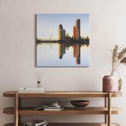 A City On The River Canvas, Wall Art Picture, Blue Decoration, Travel Canvas - thumbnail 2