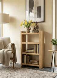 Rustic Wooden Handmade Bookcase, Console Table, Cabinet - Made From Reclaimed Scaffold Boards - thumbnail 1