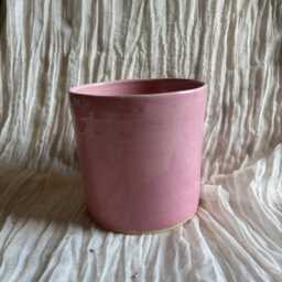 Candy Floss Pink Ceramic Planter, Handmade Glazed Pot, Pink Plant Large Vessel, Unique British Gift, Handcrafted Pots - thumbnail 2