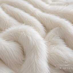 Soft White Faux Fur Throw - Luxury Minky Blanket Custom Made in Usa - thumbnail 3
