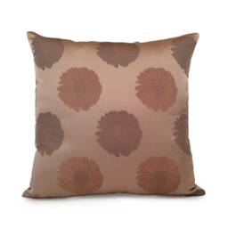 Tan, Cinnamon Copper, Light Chocolate Pillow, Decorative Throw Pillow Cover, Cushion Accent Satin Blend Blend, Floral Pillow - thumbnail 1