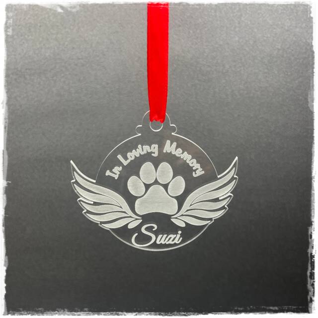 Custom Pet Memorial Christmas Bauble - Personalised Ornament For Beloved Dogs & Cats Remembrance Keepsake Unique Holiday Gift