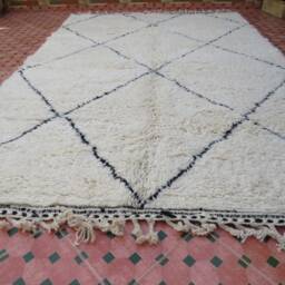 Tapis Beni Ourain Vintage 100% Laine Marocain Berber - thumbnail 3