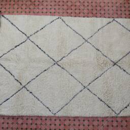 Tapis Beni Ourain Vintage 100% Laine Marocain Berber - thumbnail 2