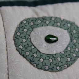 Mid-Century Geometric Shapes Applique & Quilted Pillow - thumbnail 2