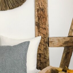 Waffle Linen Throw Pillow Case in Dusty Blue/Pillow Cover/Linen Decorative Cushion Cover/Hidden Zipper/Pillow Sham Waffle - thumbnail 4