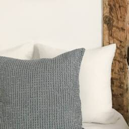Waffle Linen Throw Pillow Case in Dusty Blue/Pillow Cover/Linen Decorative Cushion Cover/Hidden Zipper/Pillow Sham Waffle - thumbnail 2
