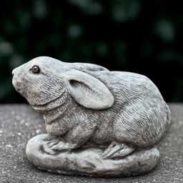 Garden Rabbit Sculpture Concrete Bunny Statue Stone Animal Decoration Handmade Memorial Ornament Rabbit Lover Gift Yard Art - thumbnail 1