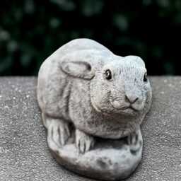Garden Rabbit Sculpture Concrete Bunny Statue Stone Animal Decoration Handmade Memorial Ornament Rabbit Lover Gift Yard Art - thumbnail 4