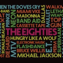 1980S Word Art Poster - Best Of The 80S Cloud Print - thumbnail 2