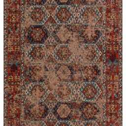 Vintage Anatolian Rug Washable Non-Slip Chenille Kilim - thumbnail 3
