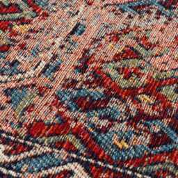 Vintage Anatolian Rug Washable Non-Slip Chenille Kilim - thumbnail 4