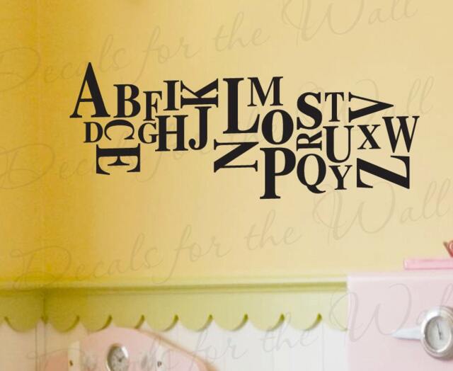 Alphabet Girl Or Boy Room Kids Baby Nursery Vinyl Lettering Decoration Quote Wall Decal Saying Sticker Art Letters Decor B48 - image 1