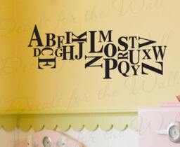 Alphabet Girl Or Boy Room Kids Baby Nursery Vinyl Lettering Decoration Quote Wall Decal Saying Sticker Art Letters Decor B48 - thumbnail 1