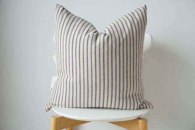 Indigo Striped Pillow Cover - image 1