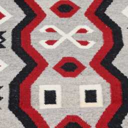 Navajo Rug Kilim Southwestern Native American Tribal Style 100% New Zealand Wool Hand Woven Transitional Area Rug, 3' X 5', Gray Red - thumbnail 3