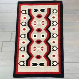 Navajo Rug Kilim Southwestern Native American Tribal Style 100% New Zealand Wool Hand Woven Transitional Area Rug, 3' X 5', Gray Red - thumbnail 4