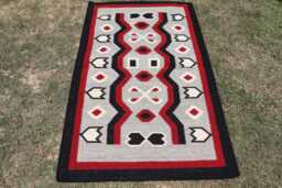 6x9, 8x10 Handwoven Wool Geometric Rug, Boho Southwestern Traditional Area Native American Flatweave Farmhouse Entryway Decor