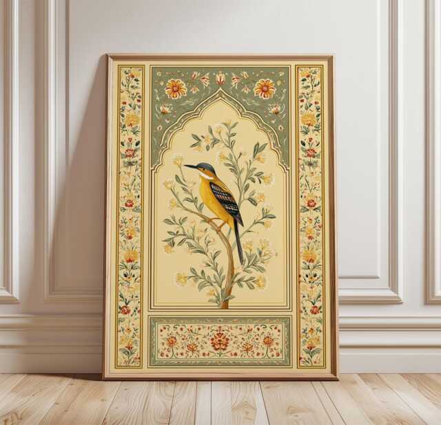 Kingfisher Bird Poster, Botanical Wall Art, Nature Print - image 1