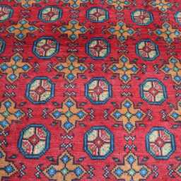 5x7 Ft Luxury Small Afghan Akhcha Handmade Rug, High Pile Rug Turkmen Bokhara Area Rug, Livingroom Tribal Bedroom Office Rug - thumbnail 3