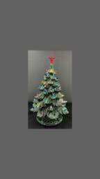 Ceramic Christmas Tree - Red Star - thumbnail 1