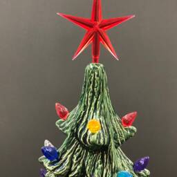 Ceramic Christmas Tree - Red Star - thumbnail 4